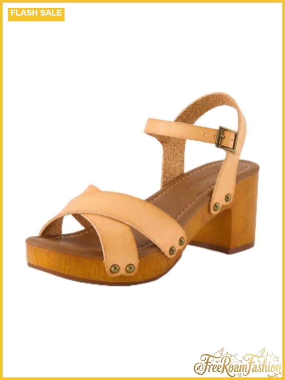 CUSHIONAIRE Slate Faux Wood Heel Platform Sandal with Chunky Heel